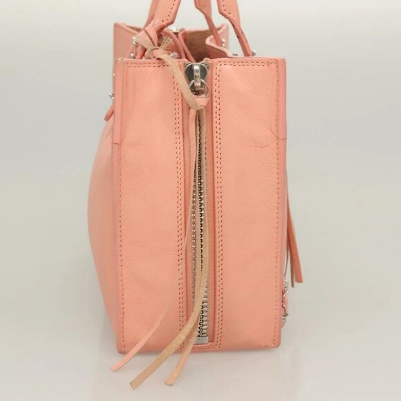 BALENCIAGA The Paper A6 Hand Bag Leather 2way Pink Silver - Picture 4 of 15